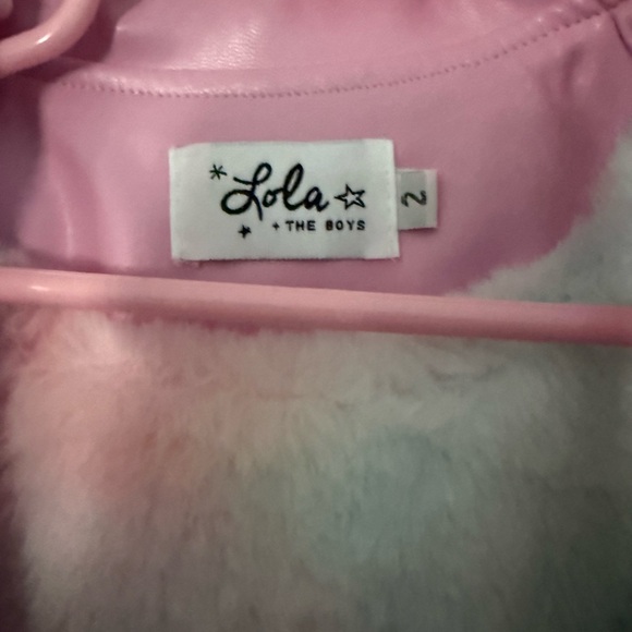 Lola + The Boys Pink Jacket with Rainbow and Pearls - Picture 8 of 10